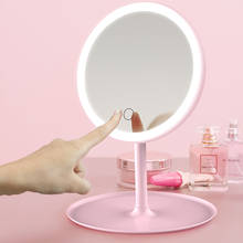 Espelho para maquiagem com luz led, branco natural, base destacável, maquiagem, luminária, 3 modos de iluminação 2024 - compre barato