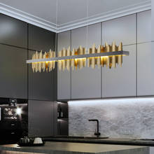 Lustre moderno minimalista e luxuoso com lâmpadas de cobre, iluminação criativa, estilo restaurante, bar, sala de estar 2024 - compre barato