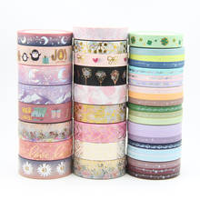 Washi Tape de papel de aluminio para álbum de recortes, cintas adhesivas de papel japonés Kawaii, pegatinas de Papelería, Material Escolar, G216-246 2024 - compra barato