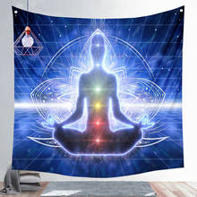 Indian Meditation 7 Chakras Mandala Tapestry Hippie Wall Hanging Witchcraft Background Wall Cloth Psychedelic Yoga Mat Cushion 2024 - buy cheap