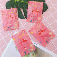 Pacote de açúcar para festa, flamingos rosa fosco flor de bebê, batismo, arte artesanal, 100 2024 - compre barato