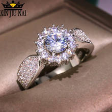 Guirlanda feminina de zircônia, joia de diamante de alta qualidade, feita de cristal, anéis de diamante para casamento e noivado para mulheres 2024 - compre barato