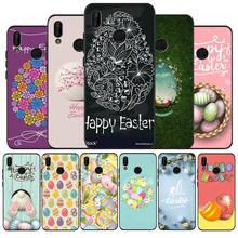 Eggs Happy Easter holiday Soft Silicone black Phone Case For Huawei P9 P10 P20 P30 P40 lite P20 P30 P40 pro Y9 Y6 P smart 2019 2024 - buy cheap