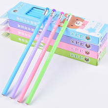 8packs/lot Lovely Cartoon HB Rubber Head wooden Pencil with Eraser Writing Office School Supplies Stationery Wholesale 2024 - buy cheap