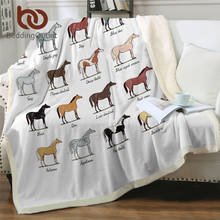 BeddingOutlet Equestrian Bed Blanket Horse Chart Breeds Linen Blanket Horse Riding Soft Blanket Sports Cartoon Bedding 150x200cm 2024 - buy cheap