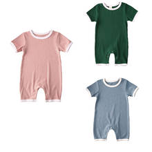 Peleles para bebés y niños de 0 a 24 meses, monos sólidos de manga corta en 3 colores, trajes encantadores, 2020 2024 - compra barato