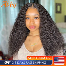 Kinky Curly Wig 13x4 HD Transparent Lace Front Wig Curly Human Hair Wig For Women 4x4 Lace Closure Brazilian Hair Wigs ABBY Hair 2024 - buy cheap