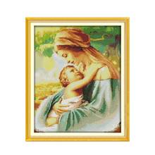 The Madonna and Child (11) cross stitch kit people 18ct 14ct 11ct count print canvas stitches embroidery DIY handmade needlework 2024 - buy cheap