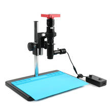 Microscópio industrial digital com câmera + lente óptica coaxial, 37mp, 1080p, 60fps, hdmi, usb, mount, lente zoom 2024 - compre barato