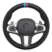 Car Steering Wheel Cover Black DIY Genuine Leather Suede For BMW M Sport G30 G31 G32 G20 G21 G14 X3 G15 G16 G01 X4 G02 X5 G05 2024 - buy cheap