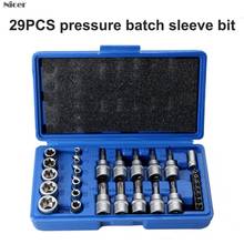 29Pcs Security Star Socket Bit Head Set Proof Ratchet Screwdriver Set 1/4" 3/8" 1/2" Chrome Vanadium Steel Hex Keys Hexagon 2024 - buy cheap