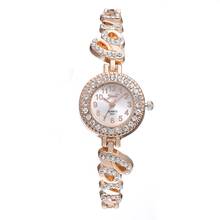 Fashion Round Dial Alloy Strap English Letter Love Quartz Analog Wrist Watch 2024 - buy cheap