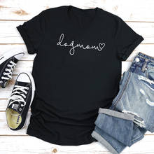 Perro mamá corazón 100% algodón camiseta Linda 90s perro mamá regalo camiseta divertida mujer Crewneck Grunge gráfico superior camiseta Envío Directo 2024 - compra barato