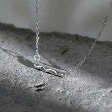 Mornativog colar feminino de prata esterlina 925, tira horizontal, irregular, minimalista, para mulheres, joias estéticas 2024 - compre barato