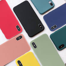 Solid Color Couples Cases For iphone 11 12 PRO MAX XR X XS Max 6 6S 7 8 Plus 5 5S SE Cute Candy Color Soft Simple Fashion Case 2024 - buy cheap