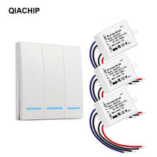 Interruptor de controle remoto sem fio 433mhz, ac 110v 220v, painel de parede da casa, lâmpada led, interruptores sem fio 2024 - compre barato