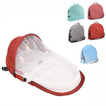 Cama do bebê viagem proteção solar mosquiteiro net com portátil berço dobrável respirável infantil cesta de dormir 2024 - compre barato
