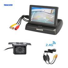 SMALUCK-Kit de cámara de marcha atrás para coche, Monitor de respaldo inalámbrico de 4,3 pulgadas, pantalla LCD, cámara de visión trasera HD 2024 - compra barato