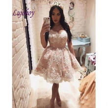 Sexy Lace Short Cocktail Dress Party Plus Size Ladies Girl Women Formal Prom Graduation Semi Formal Dress 2024 - buy cheap