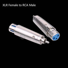 Enchufe XLR de 3 pines macho a RCA hembra, adaptador de conector de Audio aplicado en amplificador de micrófono, adaptador XLR a RCA Jack 2024 - compra barato