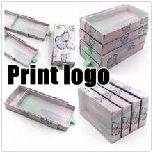 Caja de embalaje para pestañas de visón, 1/5/50/100 unidades, venta al por mayor, diseño extraíble, 25mm 2024 - compra barato