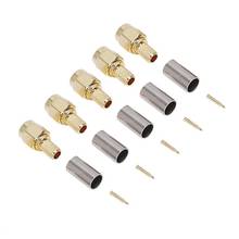 High Quality  5pcs SMA Male Plug RF Coaxial Connector Crimp For RG58 RG142 RG400 LMR195 RG223 2024 - buy cheap