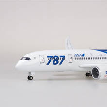 1/130 47cm airplane B787 Dreamliner plane Japan ANA Airlines lights and wheels die-cast airplane model with landing gear 2024 - buy cheap