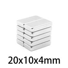 10-200pcs 20x10x4mm block crafts Magnets Neodymium magnetic 20mm*10mm*4mm Cuboid Magnet Strong NdFeB micro Magnets 20*10*4mm 2024 - buy cheap