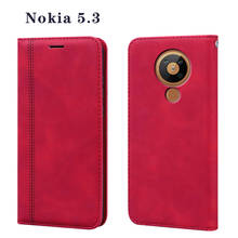 Nokia5.3 fique caso para nokia 5.3 flip cover premium caso carteira de couro telefone 6.55 "capas 2024 - compre barato