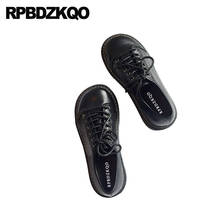 Sapatos baixos pretos, marrom, femininos, casual, bico redondo, moderno, japonês, com laço, primavera outono, preto, marrom, chinês 2024 - compre barato