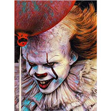 Horror Movie Mosaic Diamond Painting Clown Zombie Figure Portrait Arts and Crafts for Adult Embroidery Diamond Cross Stitch 2024 - buy cheap