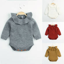 4Colors Newborn Toddler Baby Boy Girl Romper 0-24M Solid Knitted Sweater  Jumpsuit  Clothes Outfits 2024 - buy cheap