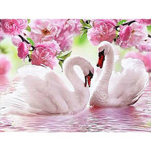 5D DIY Diamond Painting Swan Needlework Diamond Embroidery Full Diamond Mosaic Cross Stitch Rhinestone Home Decor 2024 - buy cheap