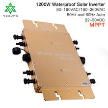 Microinversor Solar inteligente Ip65 para paneles de Sistema Solar, inversor de onda sinusoidal pura, CC 22-50V, 1200W, encendido de conexión a red MPPT 2024 - compra barato