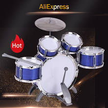 NEW Children Kids Drum Set Musical Instrument Toy 5 Drums with Small Cymbal Stool Drum Sticks Birthday Gifts toys for Boys Girls 2024 - buy cheap