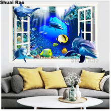 Blue dolphins 5D DIY Diamond Painting cross stitch full square round embroidery mosaic Ocean underwater world cartoon animal 2024 - buy cheap