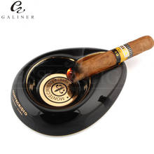 GALINER Ceramic Portable Cigar Ashtray Pocket Cigarette AshTrays Home Cigar Accesories  Smoking Ash Tray Holder For COHIBA Cigar