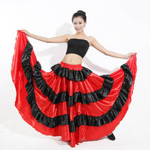 Free shipping spain dance costume spanish performance use gypsy robe de Flamenco skirts Belly dance dress red Skirts 2024 - buy cheap