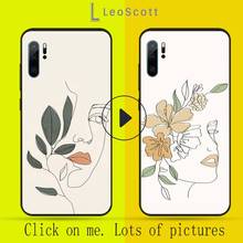 Art sexy face Line Painting Phone Case For Huawei honor Mate P 9 10 20 30 40 Pro 10i 7 8 a x Lite nova 5t Soft silicone Cover 2024 - buy cheap
