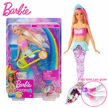 Оригинальная Фирменная Кукла Барби «русалка» с радужными огнями, подарок на день рождения, игрушки для девочек, подарок, куклы для девочек 18... 2024 - купить недорого