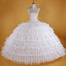New Hot Sale 6-Hoops Big White Petticoat Super Fluffy Krinoline Slip Underskirt For Wedding Dress Wedding Dress On Stock 2024 - buy cheap
