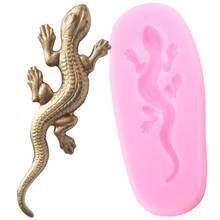 Силиконовая 3D форма в виде ящерицы, формы для помадки в виде геккона саламанды, инструменты для украшения тортов, полимерная глина-смола, конфеты, шоколад, искусственная кожа 2024 - купить недорого