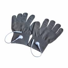 2 Pairs/Pack Conductive Massage Gloves physiotherapy electrotherapy electrode Gloves Deep Gray 2024 - buy cheap