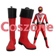 Engine Sentai Go-onger, zapatos rojos para Cosplay, botas, accesorios para disfraz de Carnaval y Halloween 2024 - compra barato