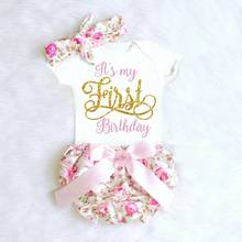 Baby Girls Clothes Set For NewBorn 1 Year Old Baby Birthday Party Outfits 1St Christening Gown 12 Months bebe Baptism Clothing 2024 - buy cheap