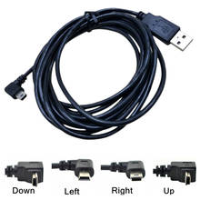 USB 2,0 к Мини USB кабель для синхронизации данных 90 градусов угловой локоть 5 контактов B штырь-штырь зарядный шнур для камеры MP3 MP4 2024 - купить недорого