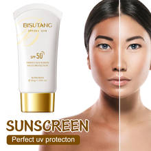 Crema de protección solar SPF50 + UV, loción de aislamiento CreamGel, crema solar blanqueadora, hidratante Facial, crema blanqueadora para todas las pieles 2024 - compra barato