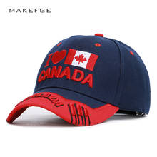 I love Canadá-gorra de béisbol de algodón lavado para hombre, gorro Snapback, bordado, exterior, Hip Hop, informal 2024 - compra barato