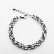 9mm Faceted Cart Circles Cross Chain Bracelets Stainless Steel  Link Chain Bracelets for Women Men DIY Handmade Jewelry Gift 2024 - buy cheap