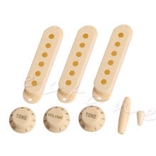 8pcs SSS Pickup Cover Volume Tone Knob Switch Tip Set For Electric Guitar Cream W8EE 2024 - buy cheap